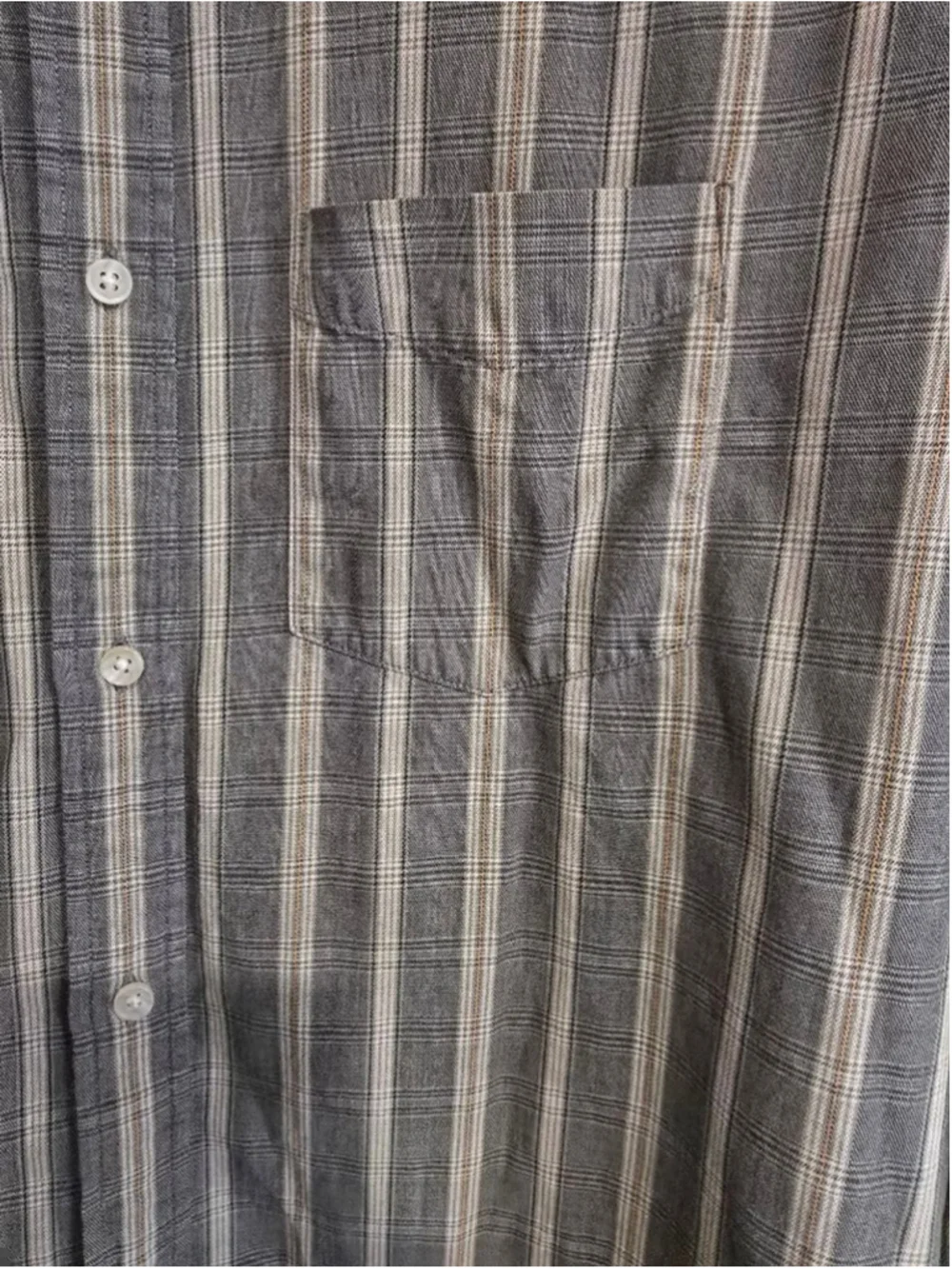 Men's Banana Republic Striped Button Down Shirt, Size L, Gray
